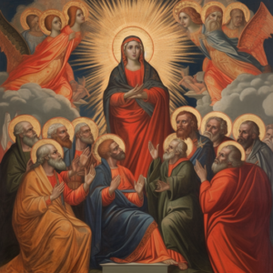 Virgen María y los Apostoles