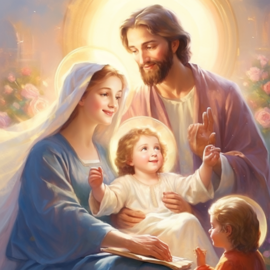 Virgen María, San José y el Niño Jesús